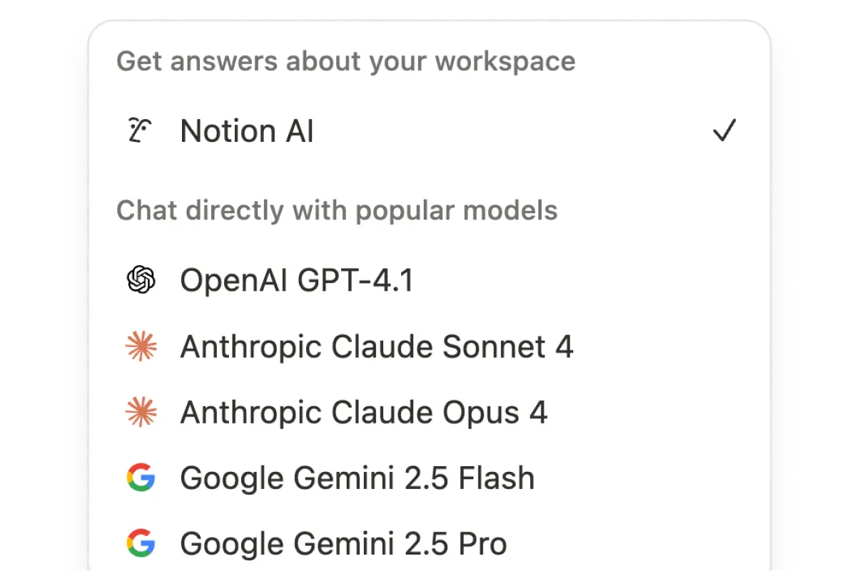 Model picker